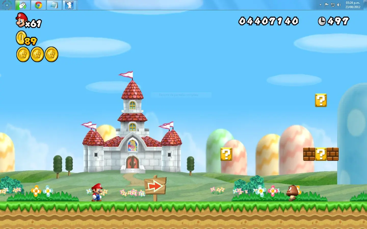 New Super mario bross de wii jugalo en PC![Capturas Propias]