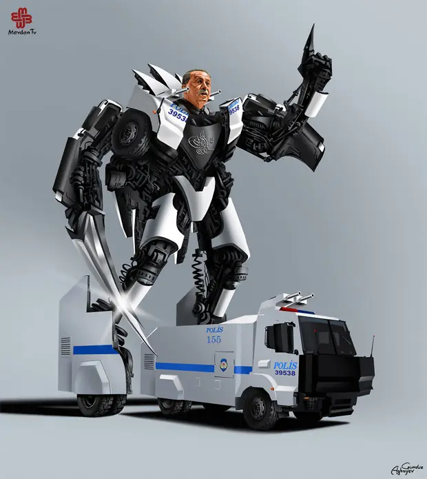Líderes del mundo convertidos en Transformers