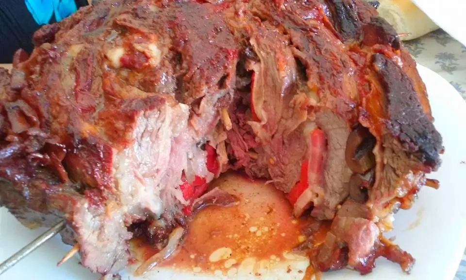 Vacío jugoso relleno a la rueda receta