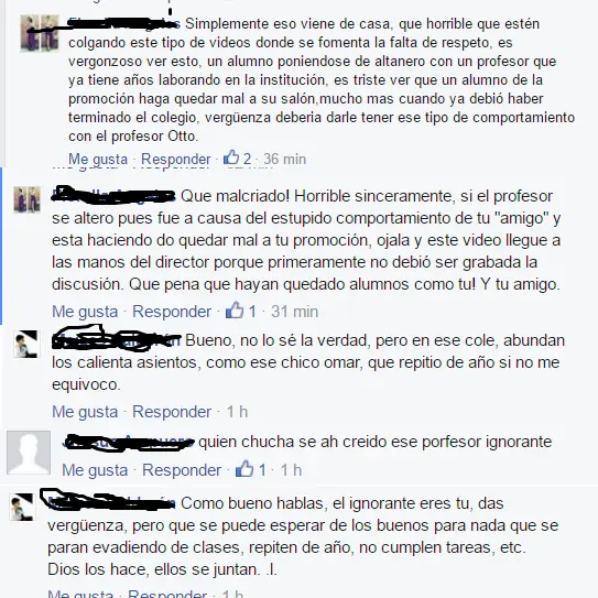 Profesor discute fuertemente con Alumno