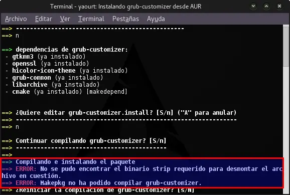 Problemas con yaourt... solucionalo acá
