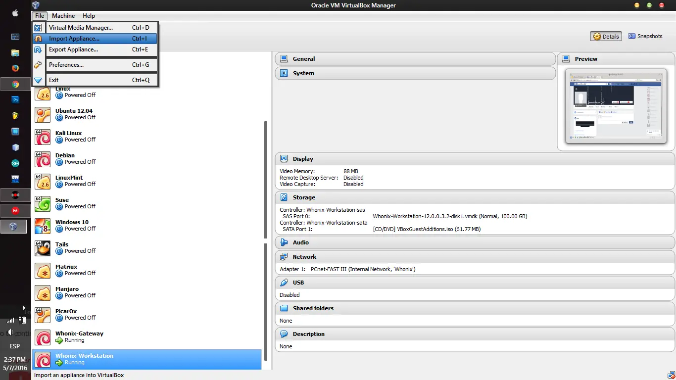 Mantenerte anónimo en Internet (Whonix Gateway-Workstation)