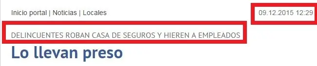 Uruguay - Violento robo con heridos a far seguros