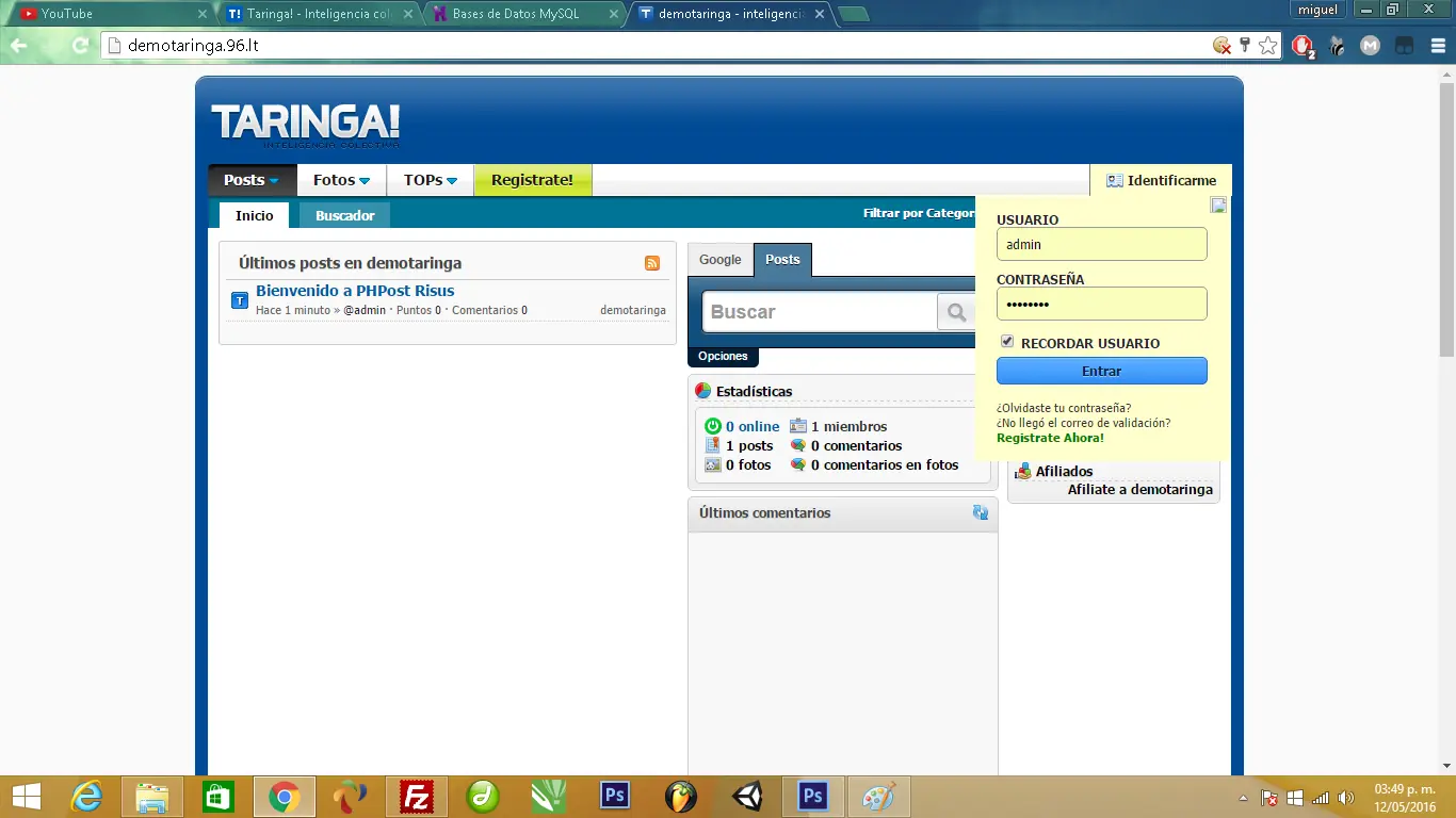 como crear tu web con usuarios