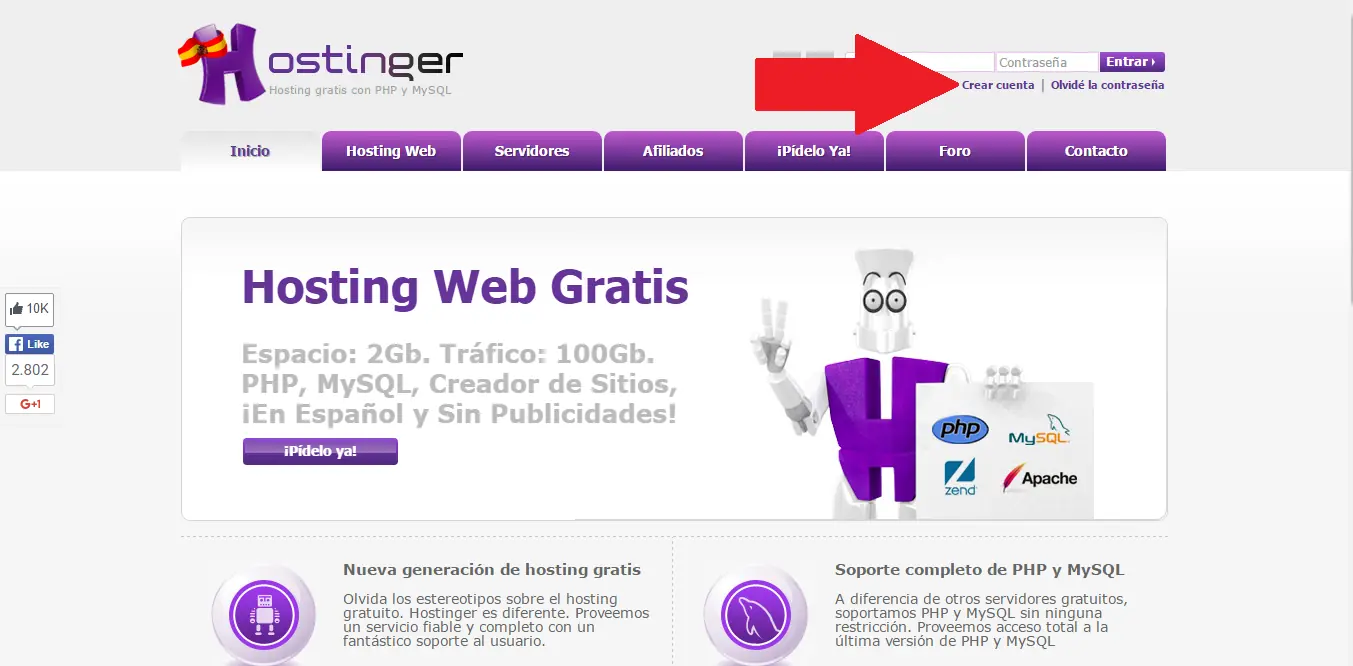 crear web