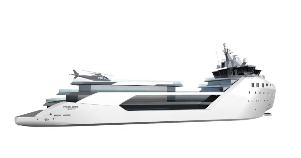 Transformaron un barco en un mega yate llamado Kilkea