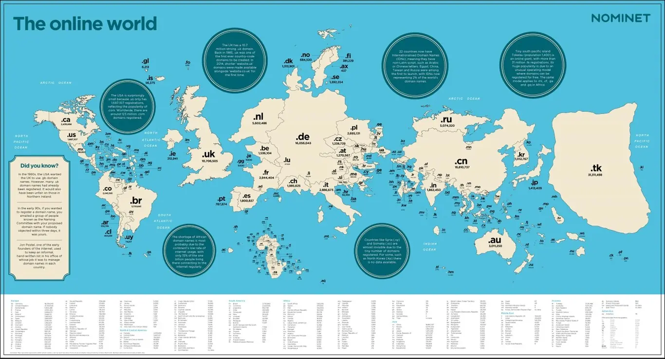 19 mapas que explican la geografía de Internet