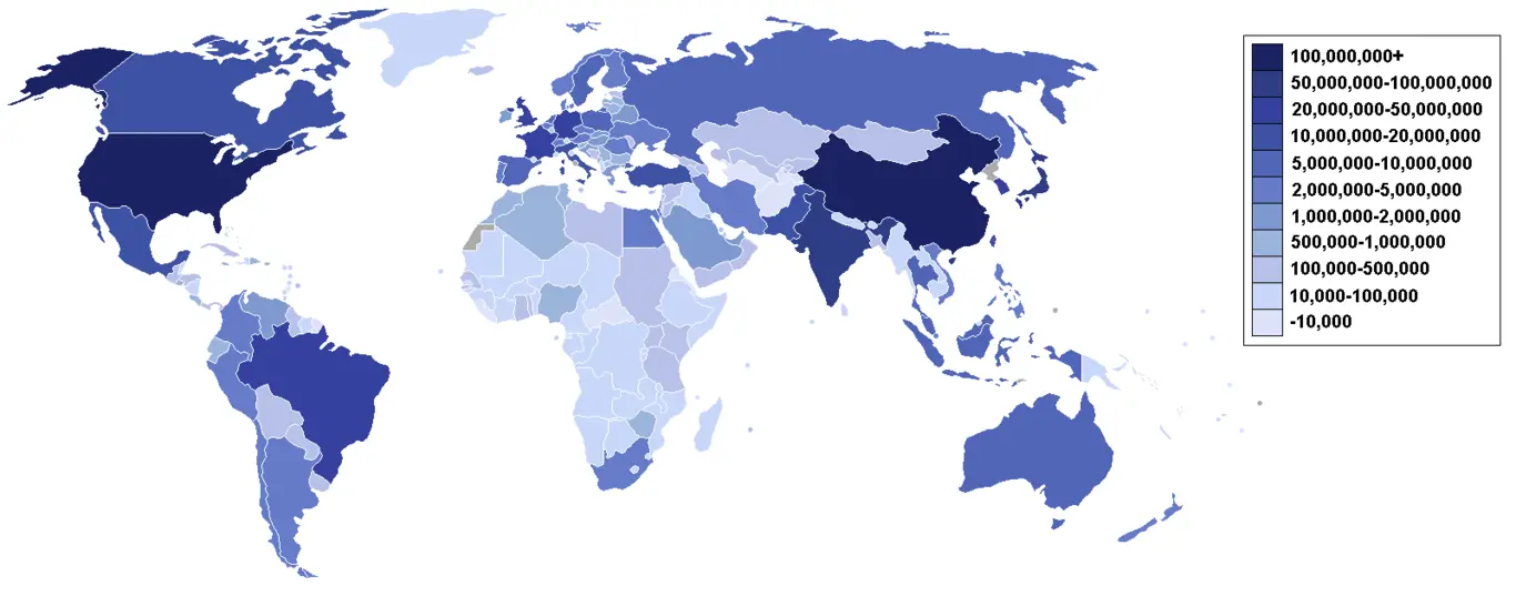 19 mapas que explican la geografía de Internet