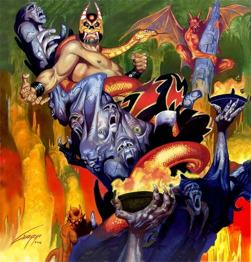 Luchadores,vaqueros y chicas ,RAFAEL GALLUR ilustrador(Mex)
