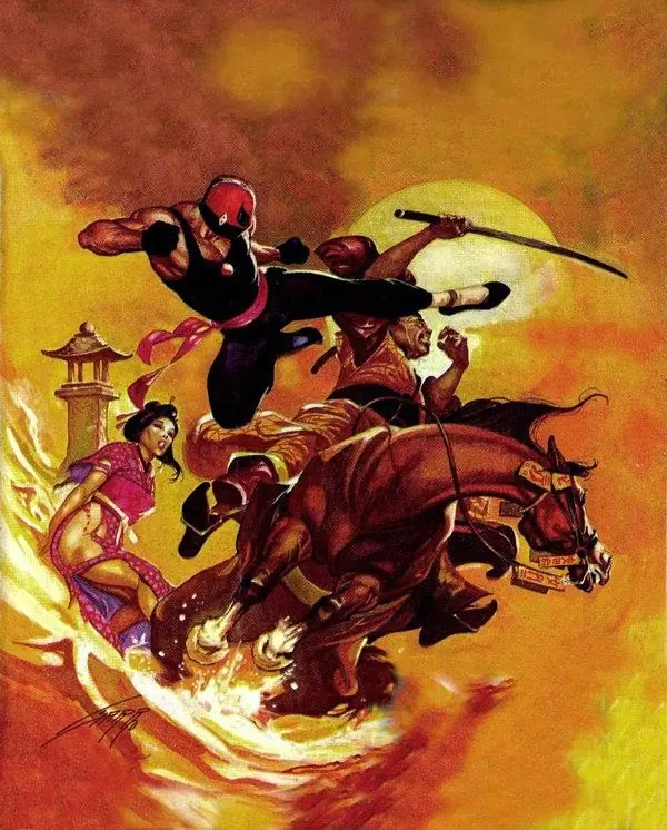 Luchadores,vaqueros y chicas ,RAFAEL GALLUR ilustrador(Mex)