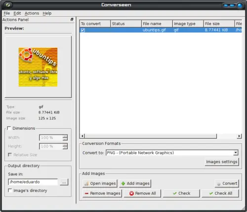 Converseen 0.4.2 | Conversor de imágenes
