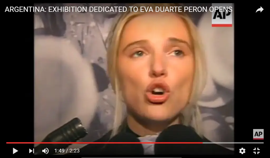 La sobrina aria de Eva Peron