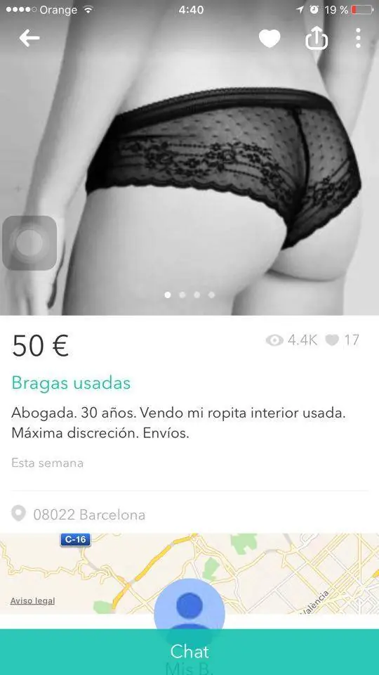 Tangas usadas, alto negocio en España.