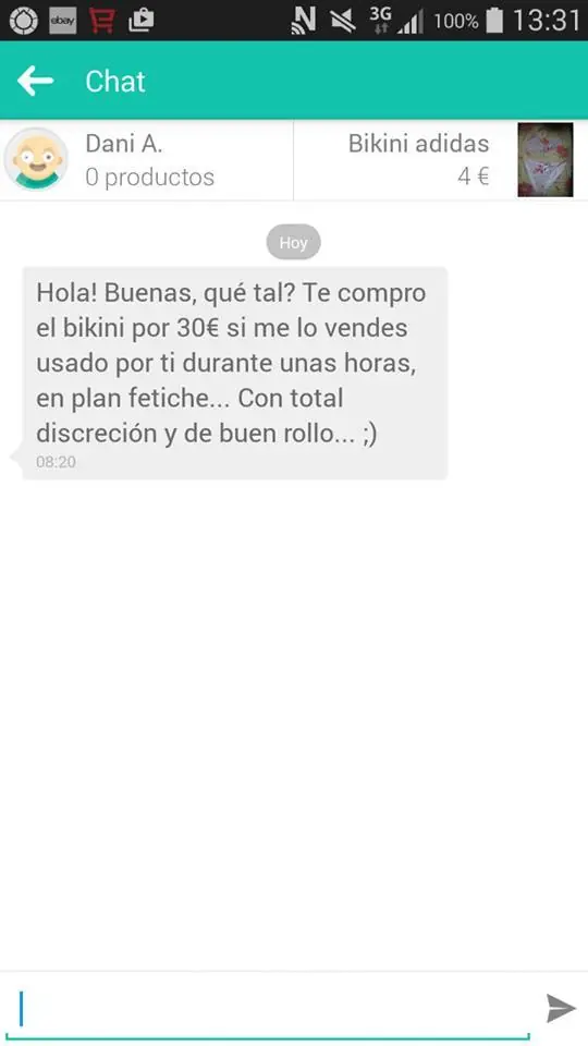 La compra/venta más pervertida de prendas de vestir wallapop
