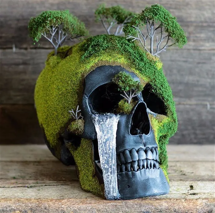 Estas Calaveras Con Bonsáis Traen Vida A Lo Muerto