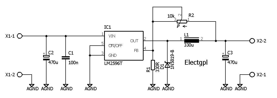 Fuente Step-Down o Buck con LM2596 Ajustable