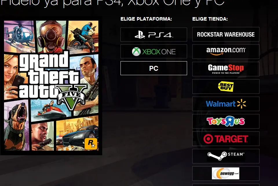 Ya esta la pre Venta de Gta 5 para PC