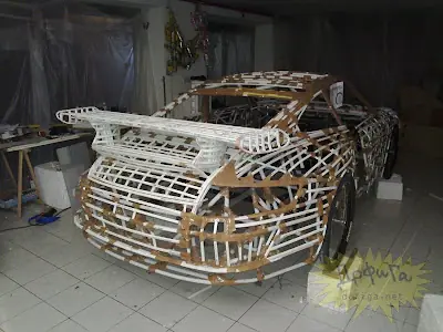 Porsche GT3 R5 hecho con dos bicicletas