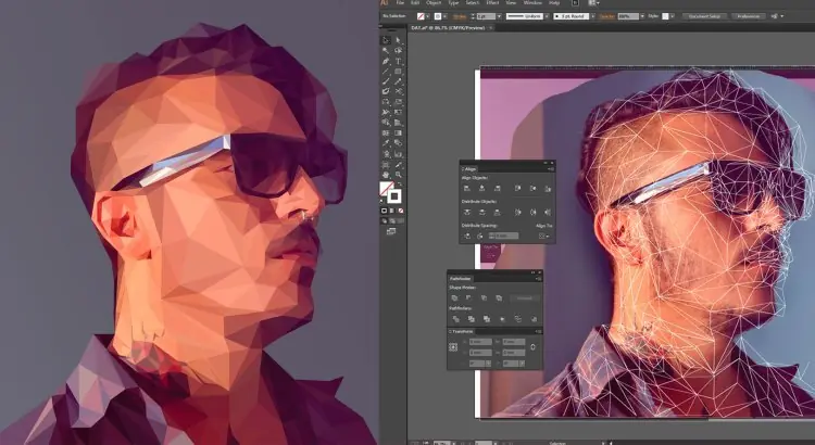 Como hacer el Efecto LowPoly con Illustrator.