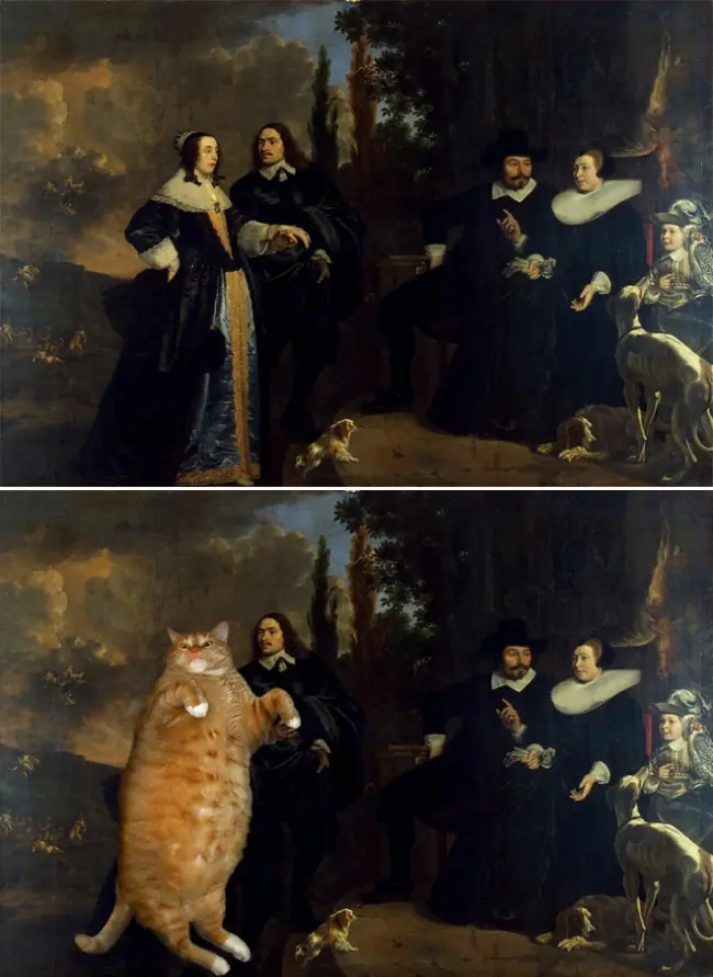 Solo agrega a un gato gordo...