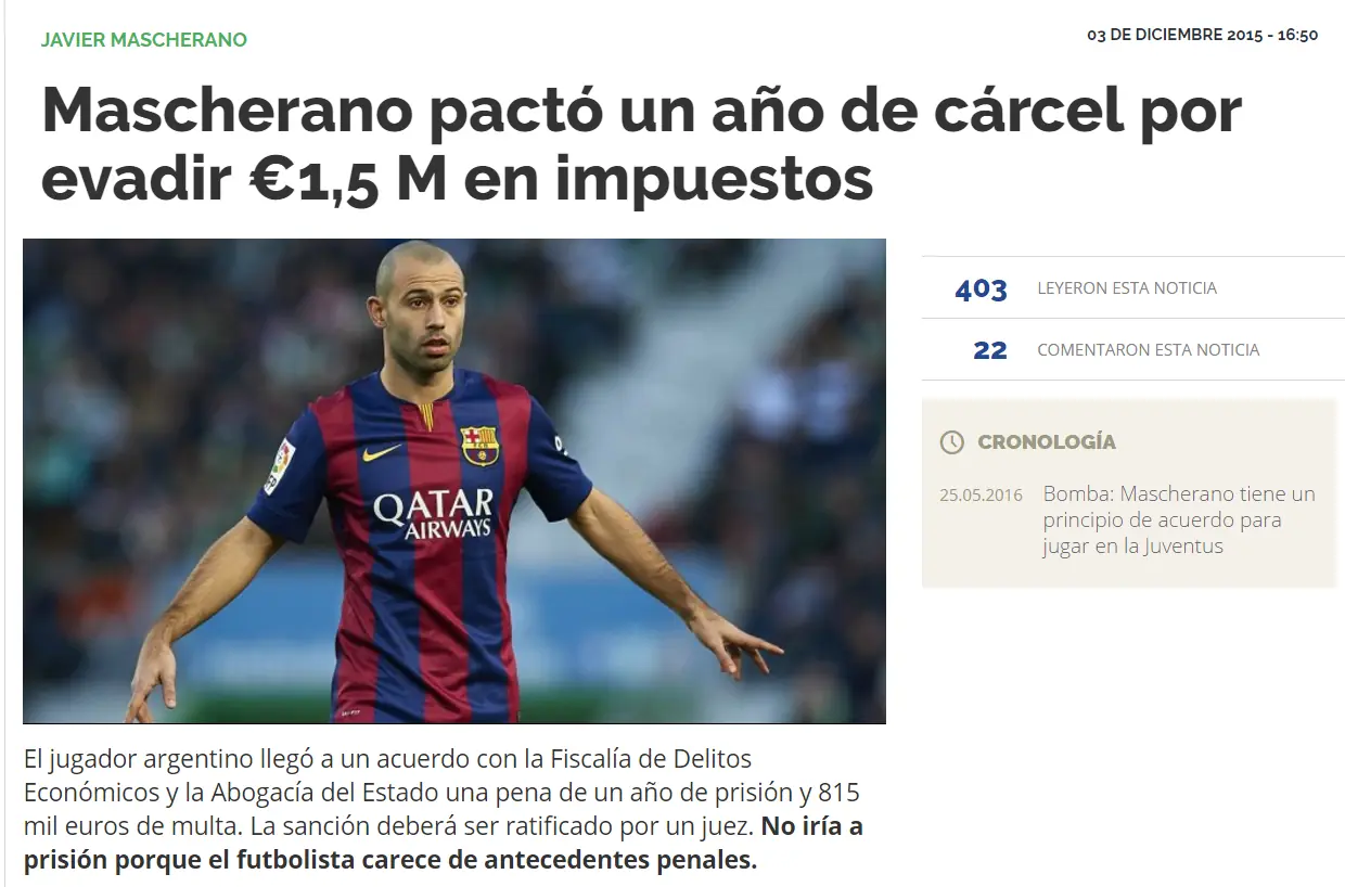Gente como Messi nos hace quedar mal en el mundo