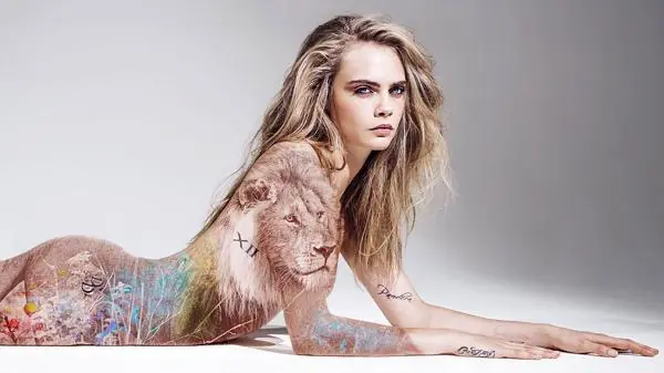 Cara Delevingne  se desnudo por los animales
