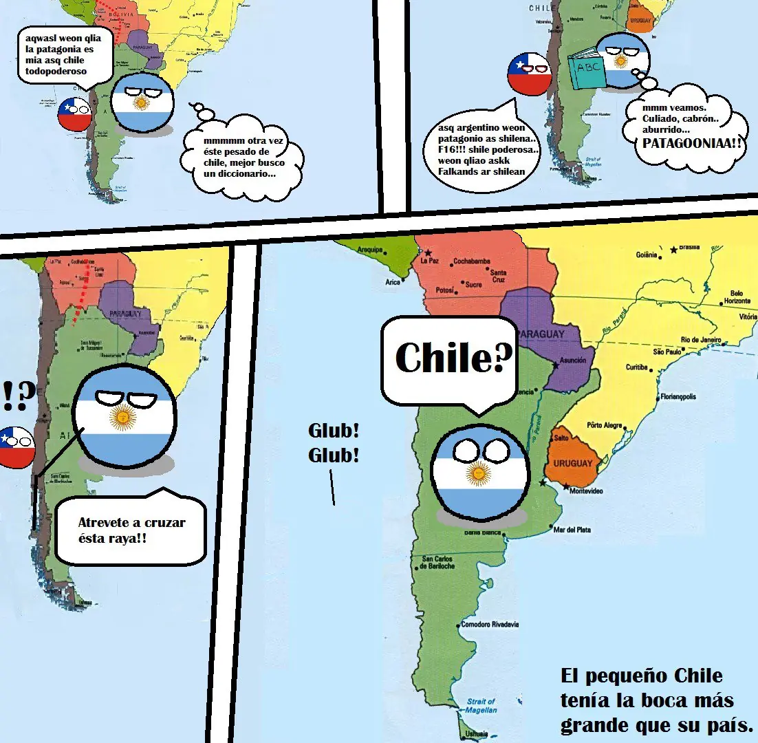 Poland Ball Argentina/Chile hecho por mi