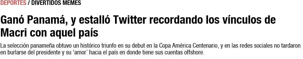 Ganó Panamá y estallaron los memes de Macri. Acá los mejores