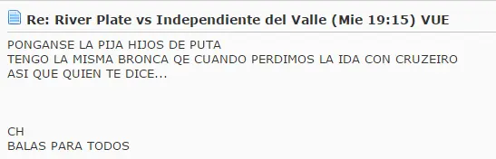 River se humilla a si mismo