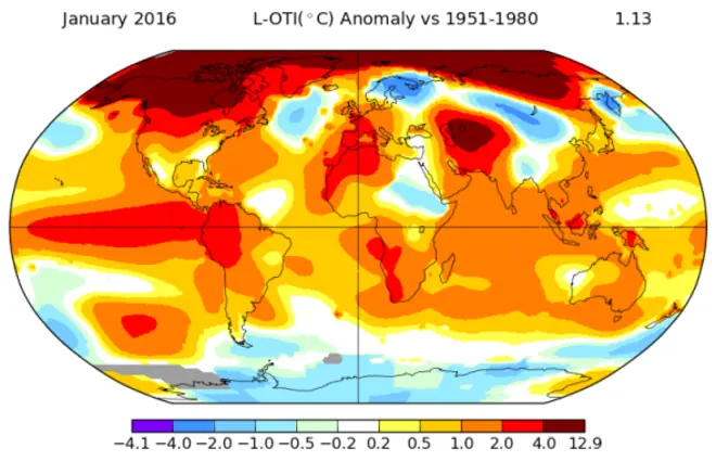 Calentamiento global: Enero el mes mas calido de la historia