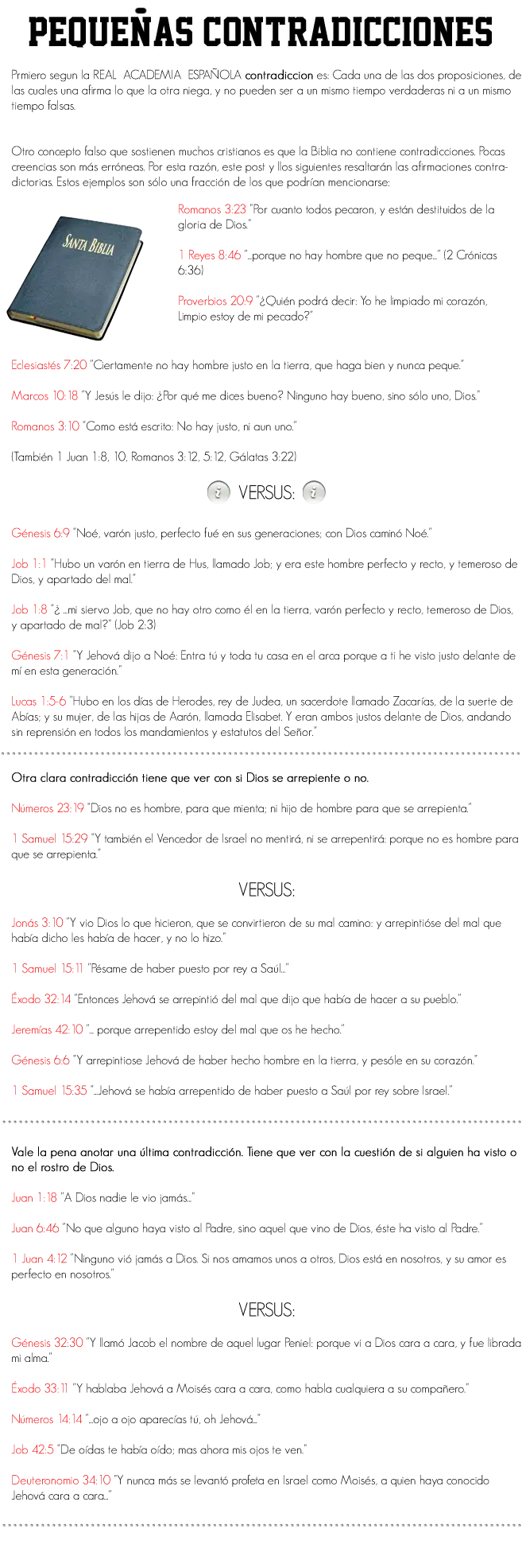 Fallas/contradicciones de la Biblia | Parte 1.