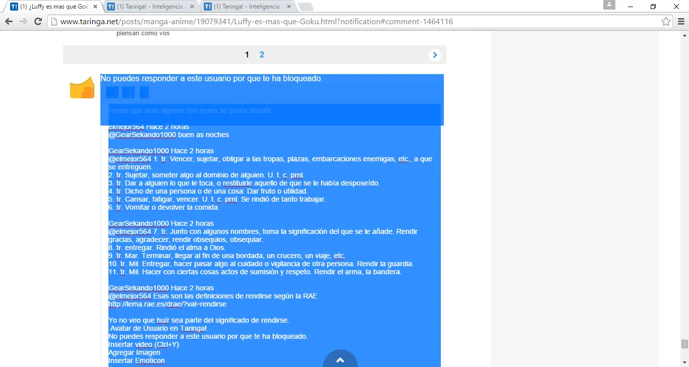 bloqueado en un forobardo por fanboys