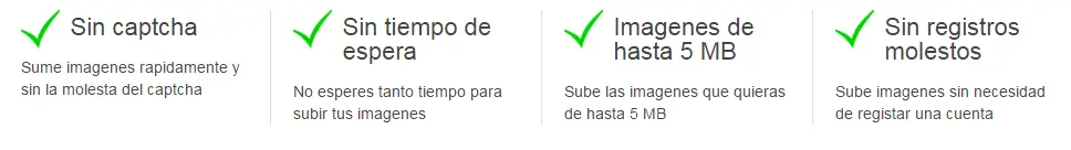 Subir imagenes rapidamente sin captchas ni registros