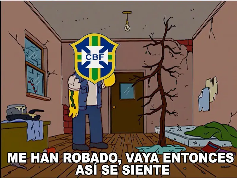 Memes de la eliminacion de Brasil contra Peru
