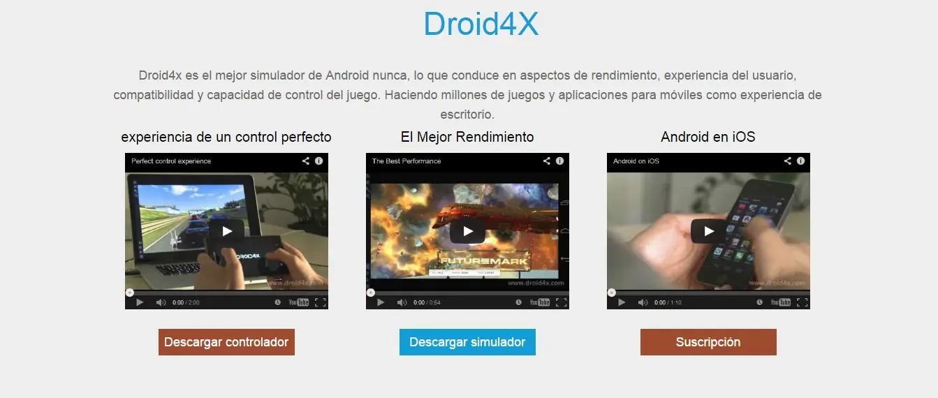 emulador espectacular DROID4X yo veo cualquier canal de tv
