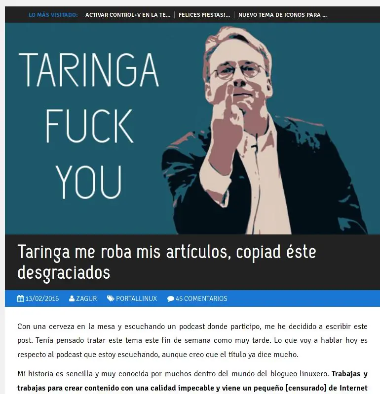 Taringa me roba mis artículos, copiad éste desgraciados