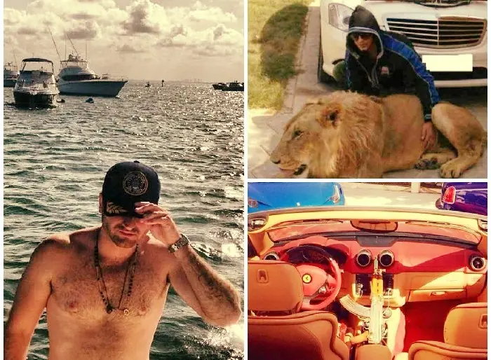 El hijo del Chapo Guzmán orgías, Ferraris, Ak 47, leones.