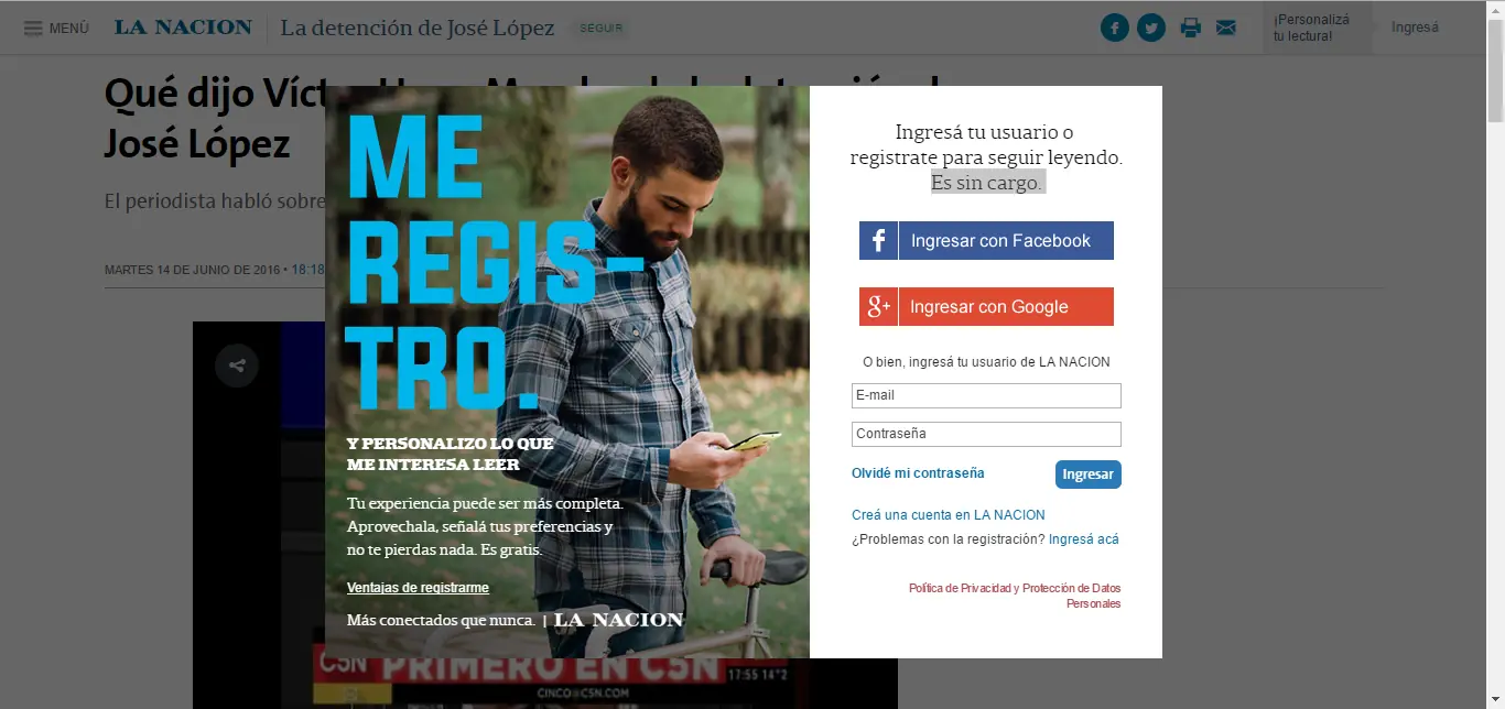 #IC - Leer el diario La Nación sin registrarte