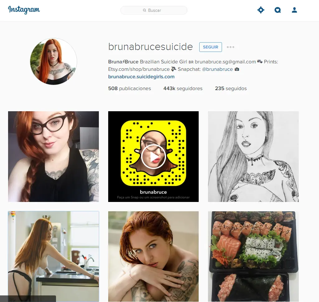 Suicide Girls en Instagram: Bruna Bruce