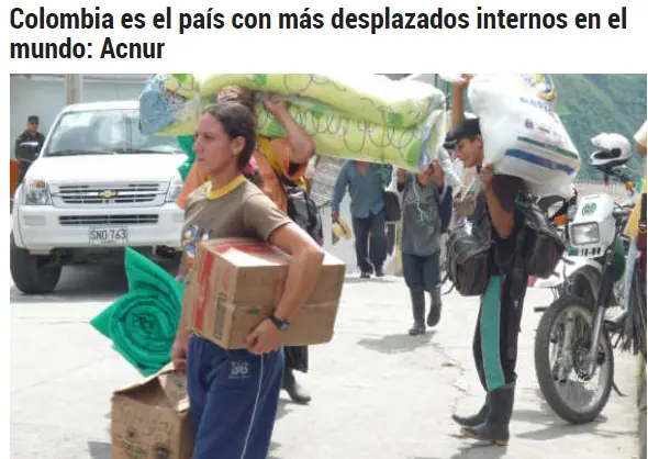 Esta paz si se puede ver : 6.9 millones de desplazados...