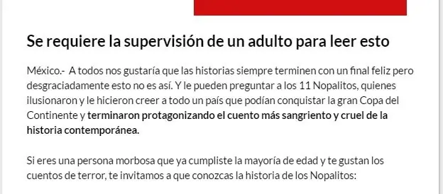 México vs Chile: Cuento para niños mayores de 80 años