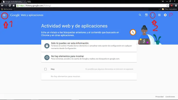 borrar todo el historial
