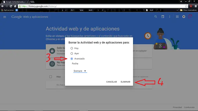 historial de google