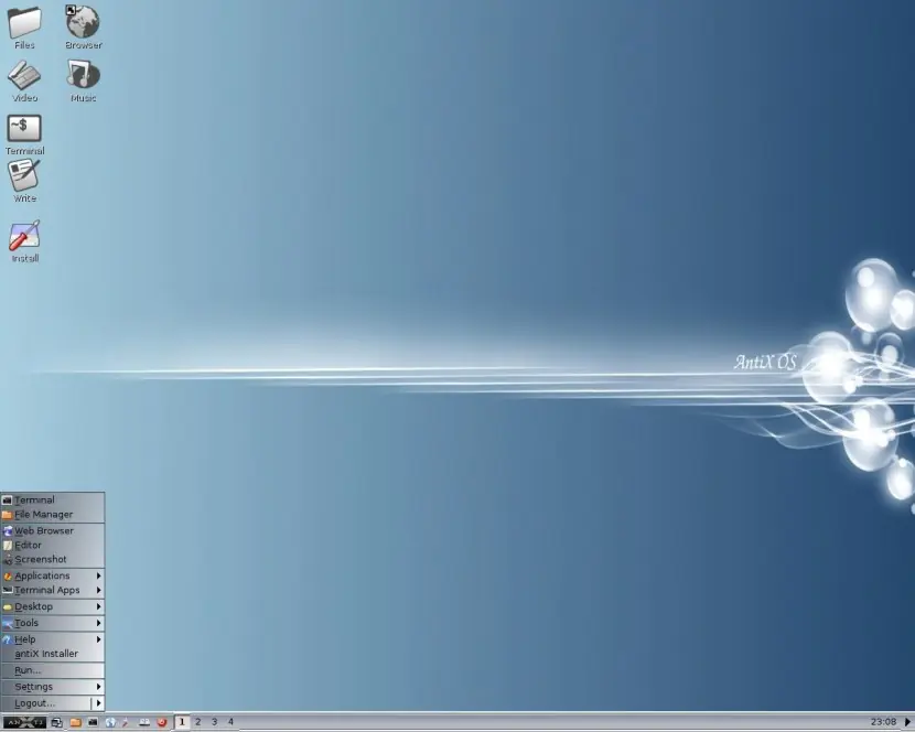 antiX 15, distro muy ligera con el kernel de Linux 4.0