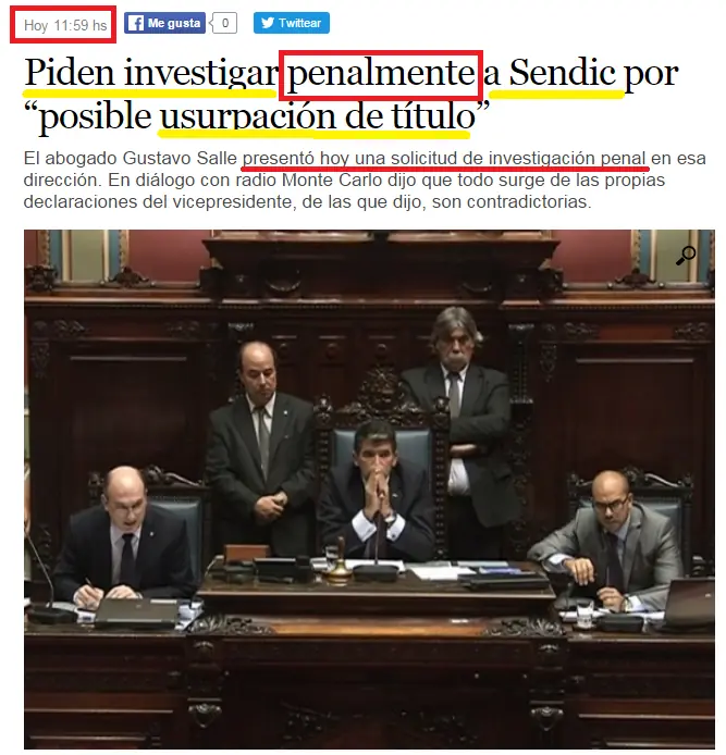 Uruguay - Piden investigar penalmente a Sen_dick