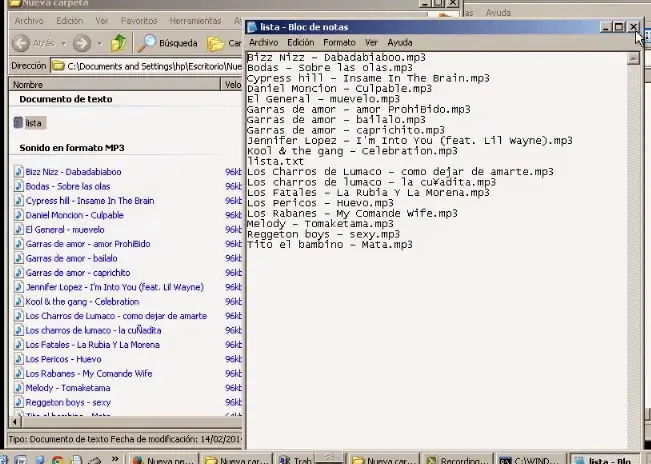 Crear un listado de varios archivos sin uso de programas