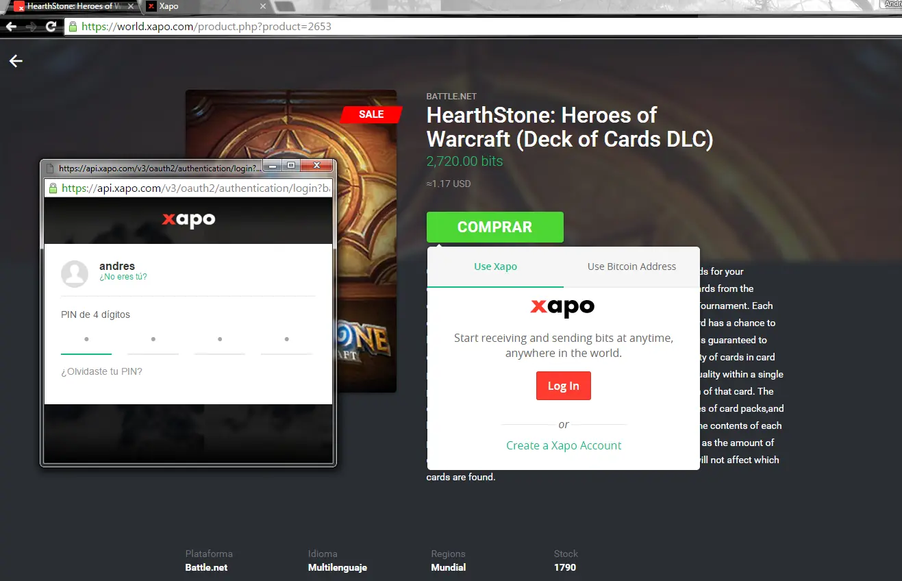 Compre en xapo world y te lo muestro Compre en xapo world y te lo muestro