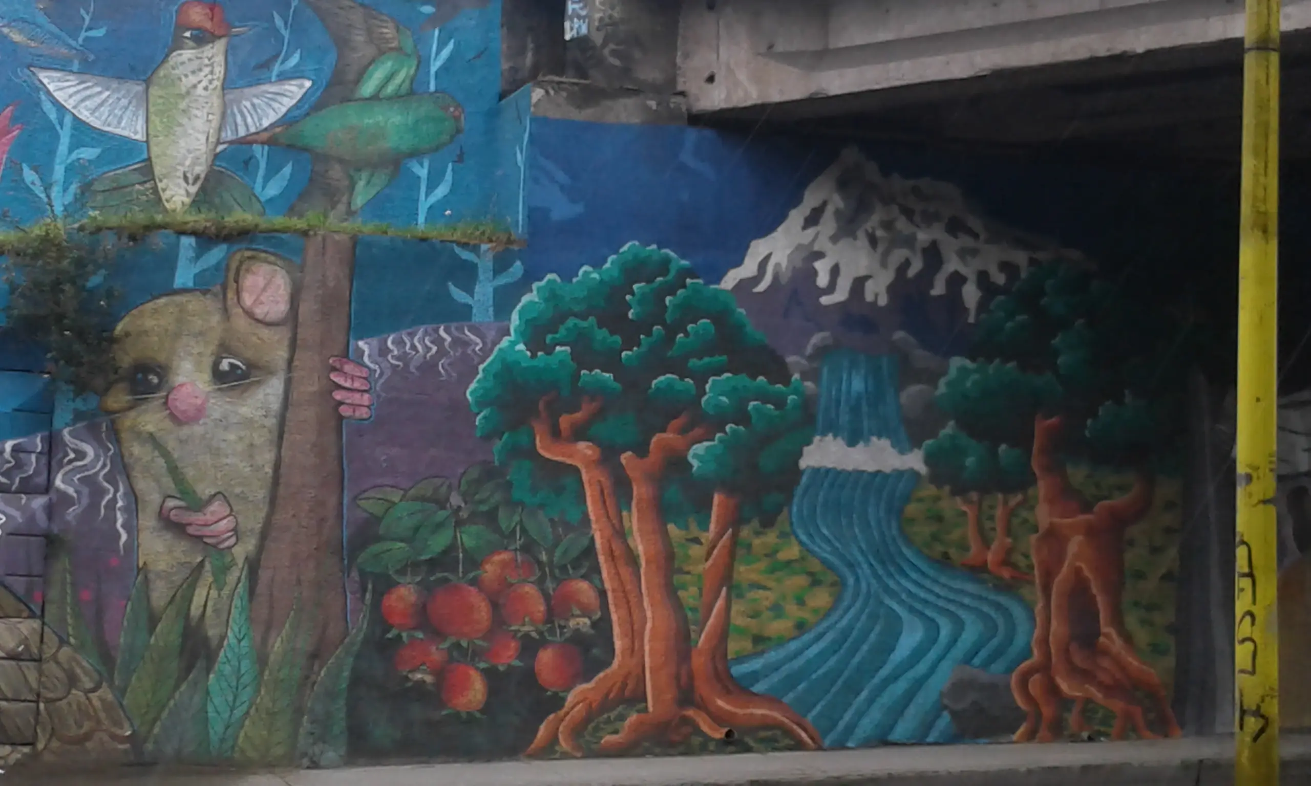 De seguro el mural ( graffitti) más largo de Chile.......