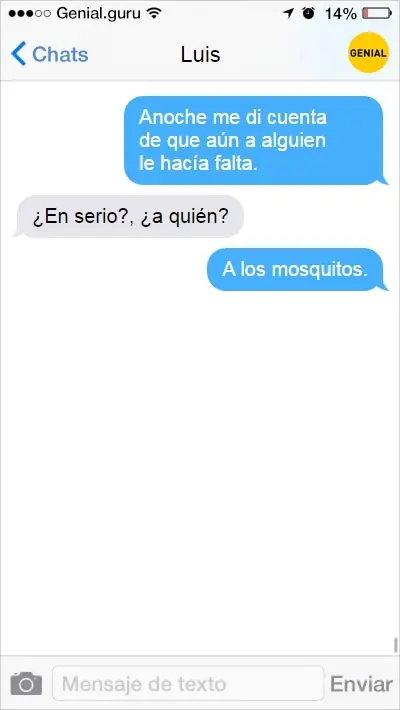 Mensajes de texto con un giro inesperado