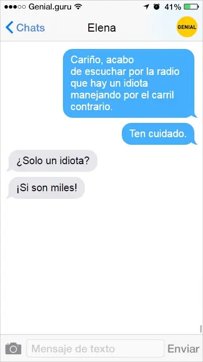 Mensajes de texto con un giro inesperado